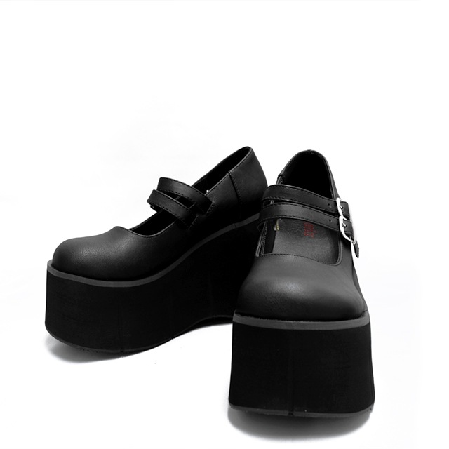 KERA-08 ウェッジ厚底シューズ【BLACK】／ DEMONIA(デモニア)｜LISTEN