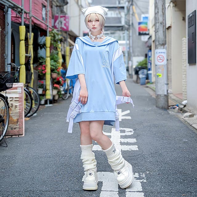 メルティーうさぎセーラージャージプルオーバー【L.BLUE】｜LISTEN