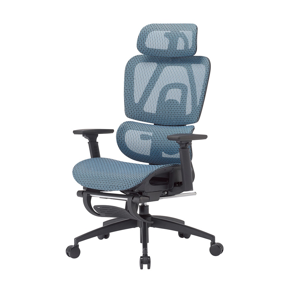 オフィスチェア メッシュ フットレスト付き 完全ノック デスクチェア
