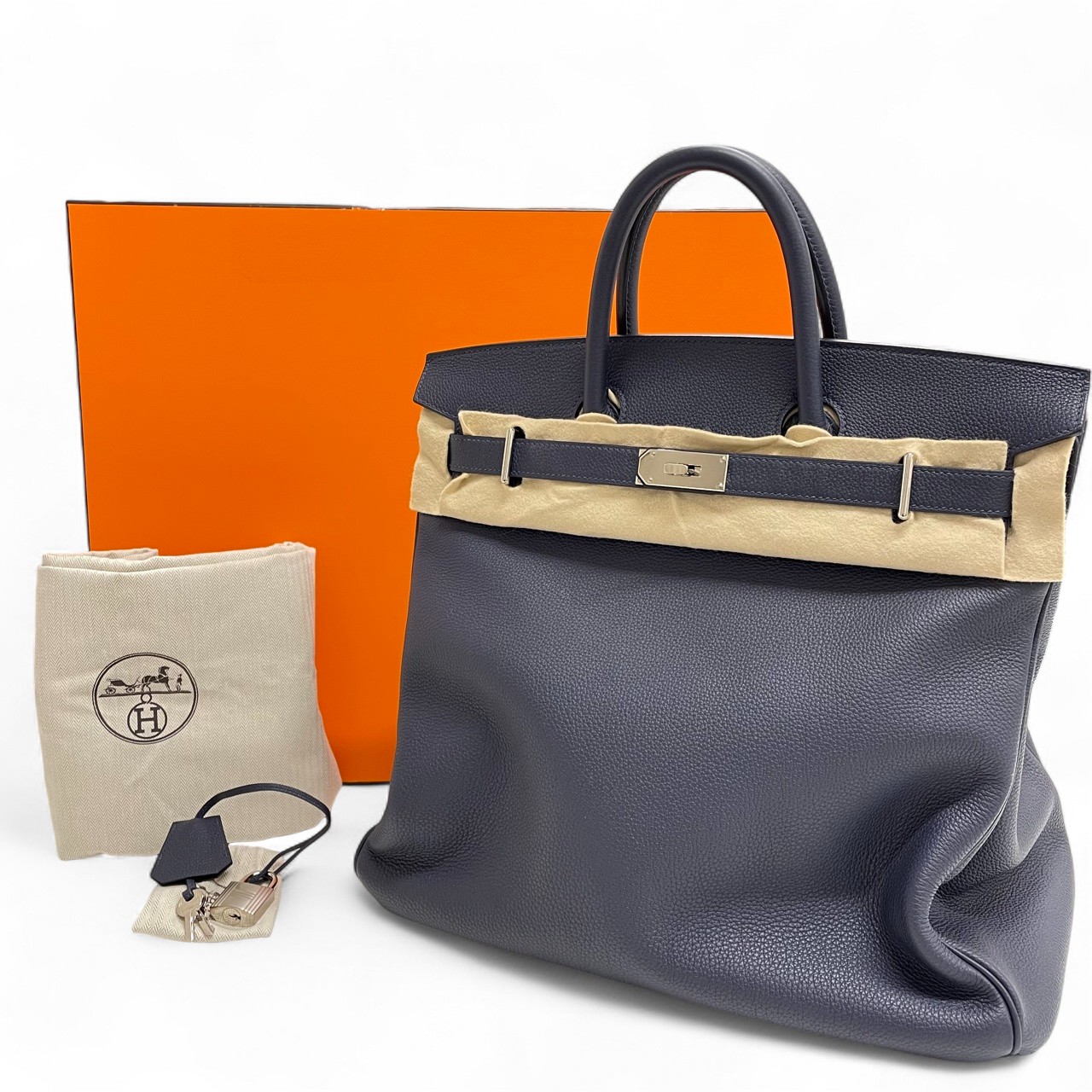 エルメス オータクロア 40 ブルーニュイ トゴ シルバー金具 Z刻印