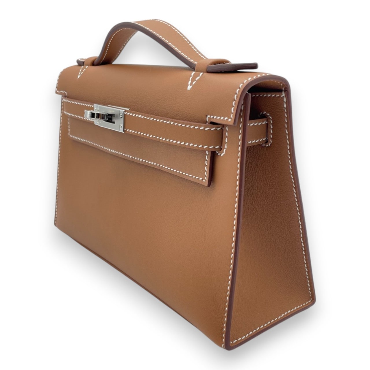 エルメス ポシェットケリー 22 ゴールド スイフト シルバー金具 K刻印