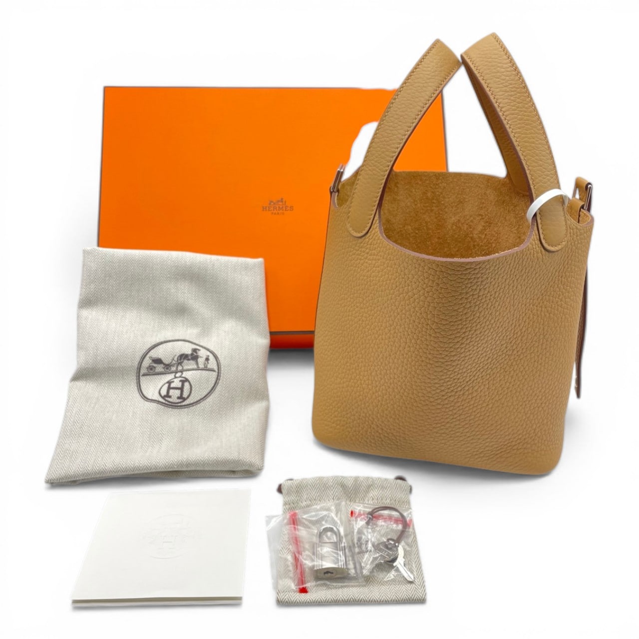 エルメス ピコタンロック PM ビスキュイ トリヨンクレマンス シルバー