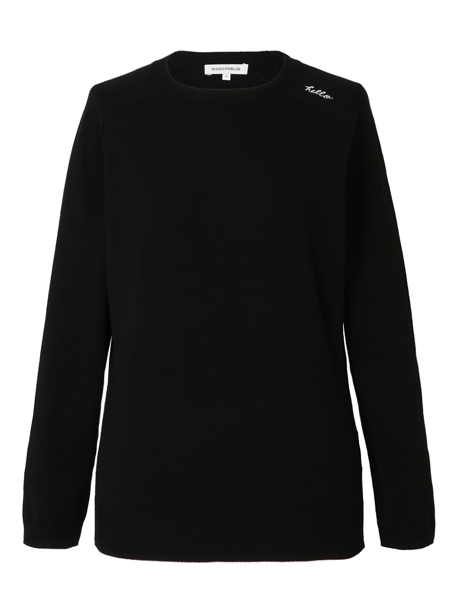 HELLO CREW NECK PO | KNIT | MADISONBLUE