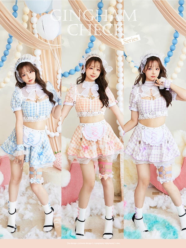 即日発送】ハーネスポップギンガムチェックメイド《ハロウィンコスプレ