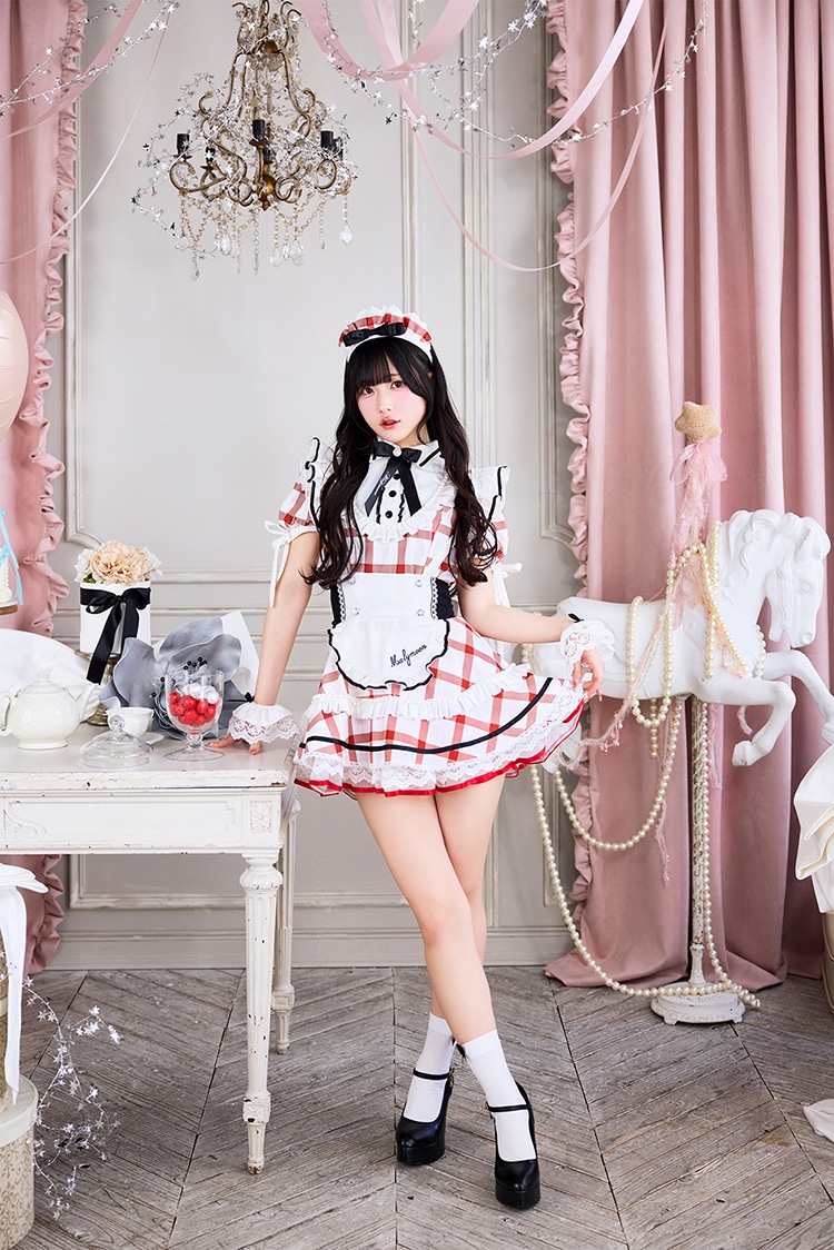 一部予約】【きゅるりんってしてみて着用】メイドコスチューム