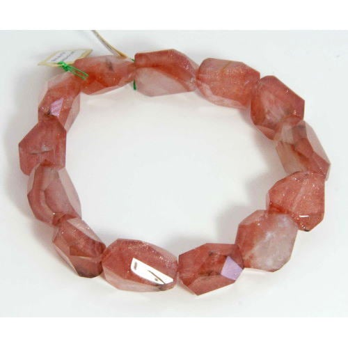 ストロベリークォーツラフカットブレスレット Aグレード｜マライカ公式通販