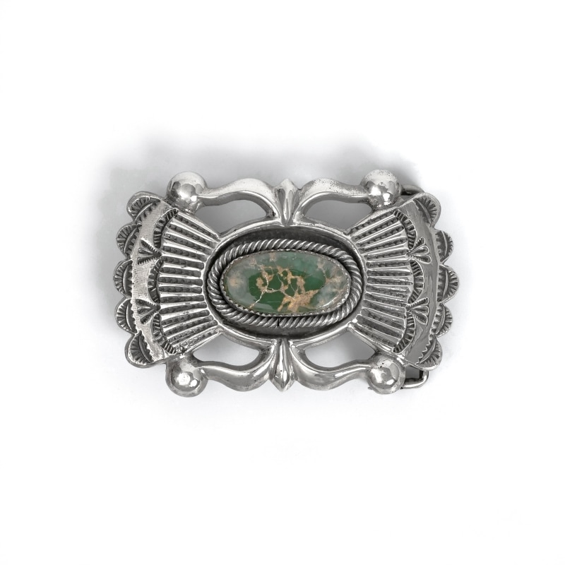 ナバホ族 ウィルフォードヘンリー ターコイズ バックル｜マライカ公式通販