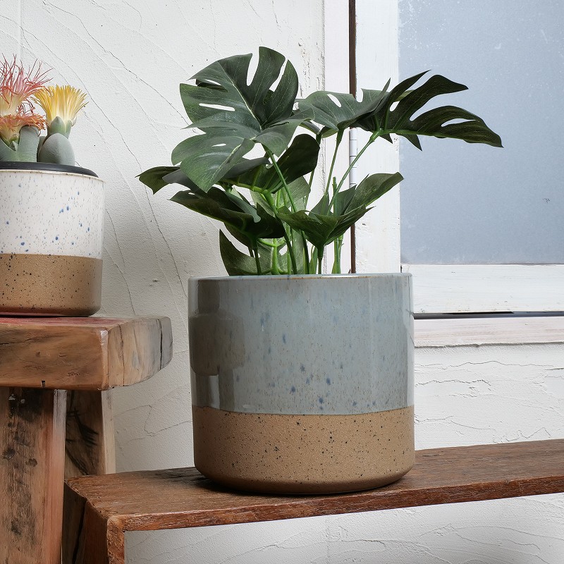 30%OFF ツートンセラミックプランター L 植木鉢｜マライカ公式通販