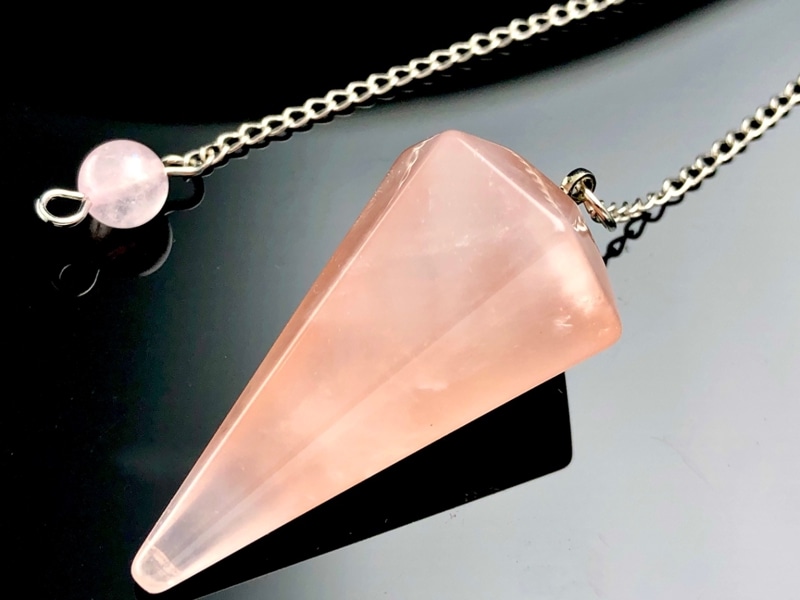 神秘の力☆人気のダウジングペンデュラム入荷！/天然石/ローズクォーツ