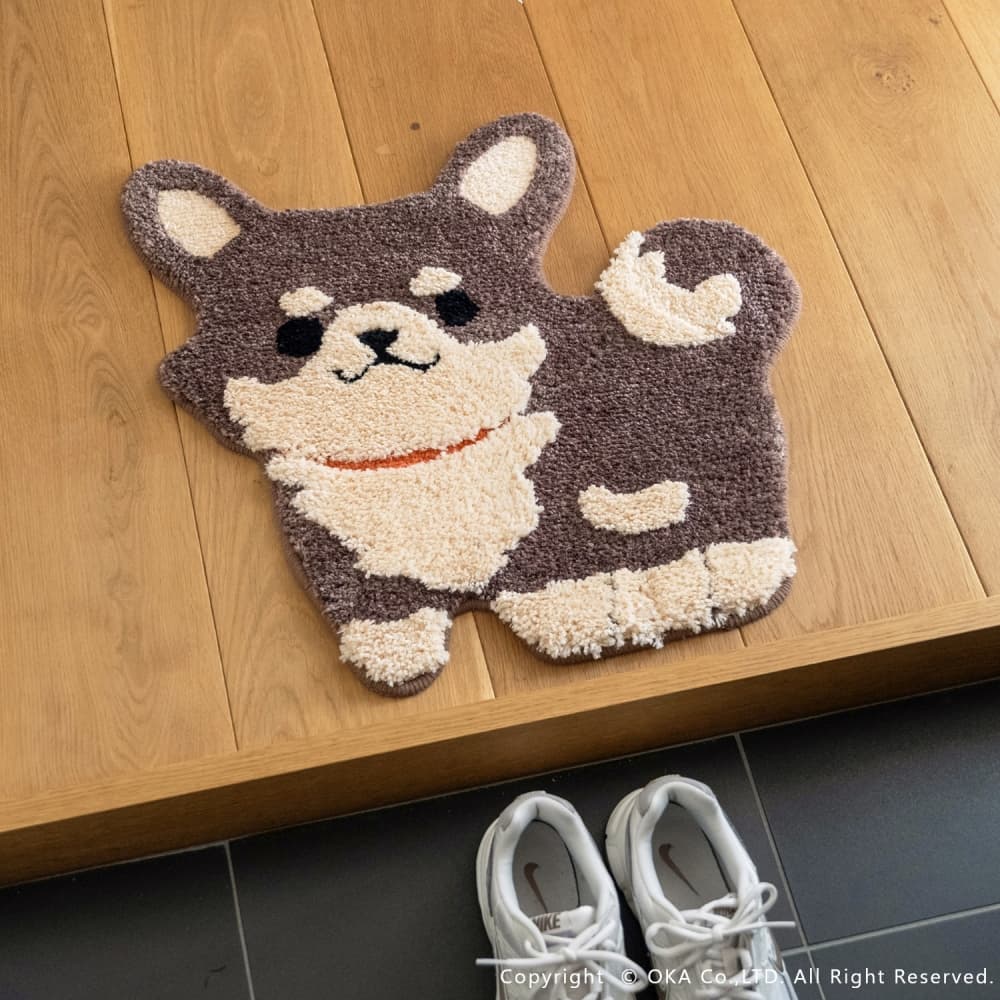 ファンディットアニマル アクセントマット （ 洗える ミニラグ 犬 ネコ