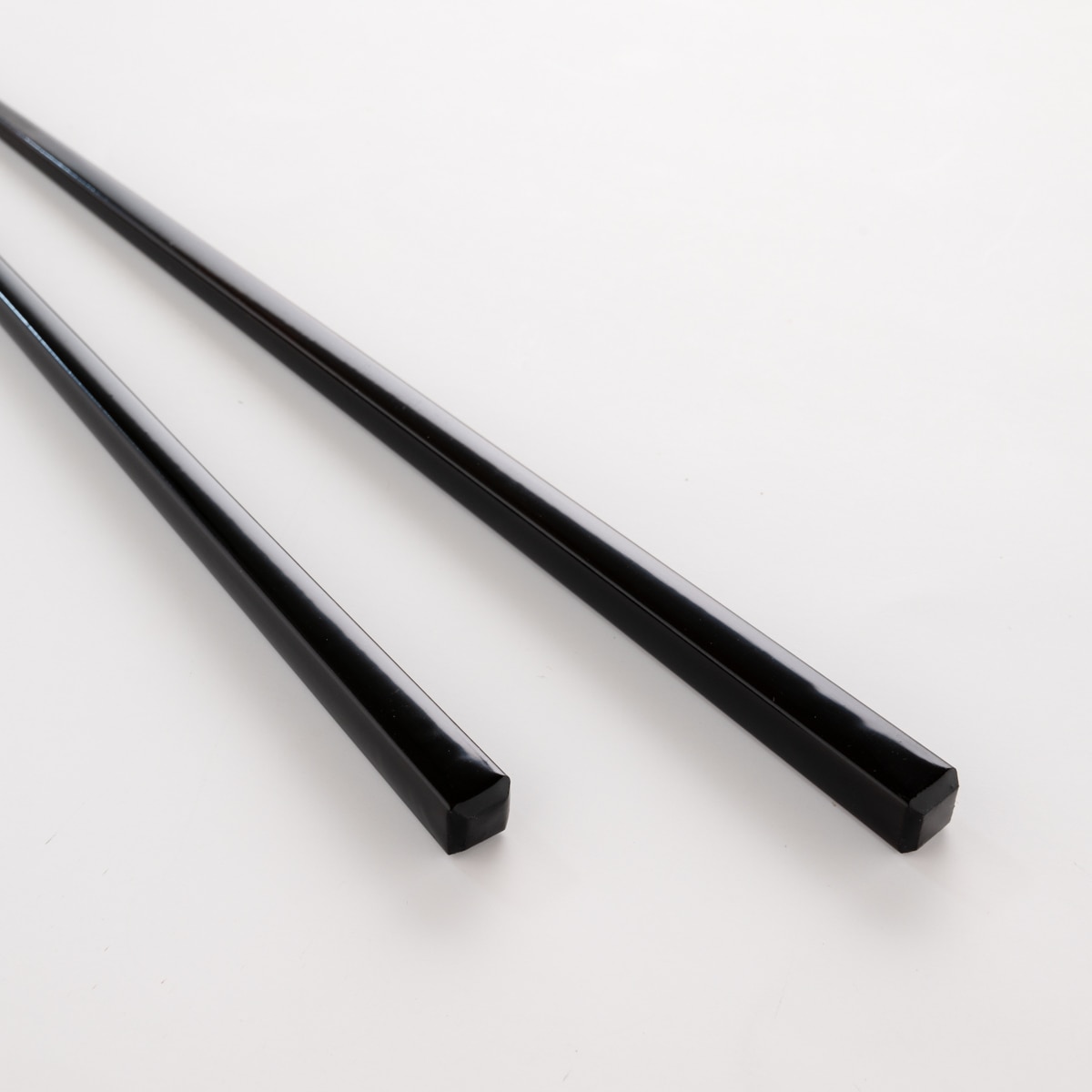 名入れ対応：可】黒檀 四角 漆塗分 黒 23cm 砂岩箸置付 ギフト箱付