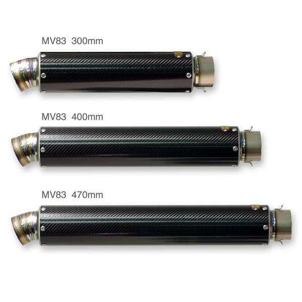 Mv83【カーボン／ソリッドエンド】汎用サイレンサー（サーキット
