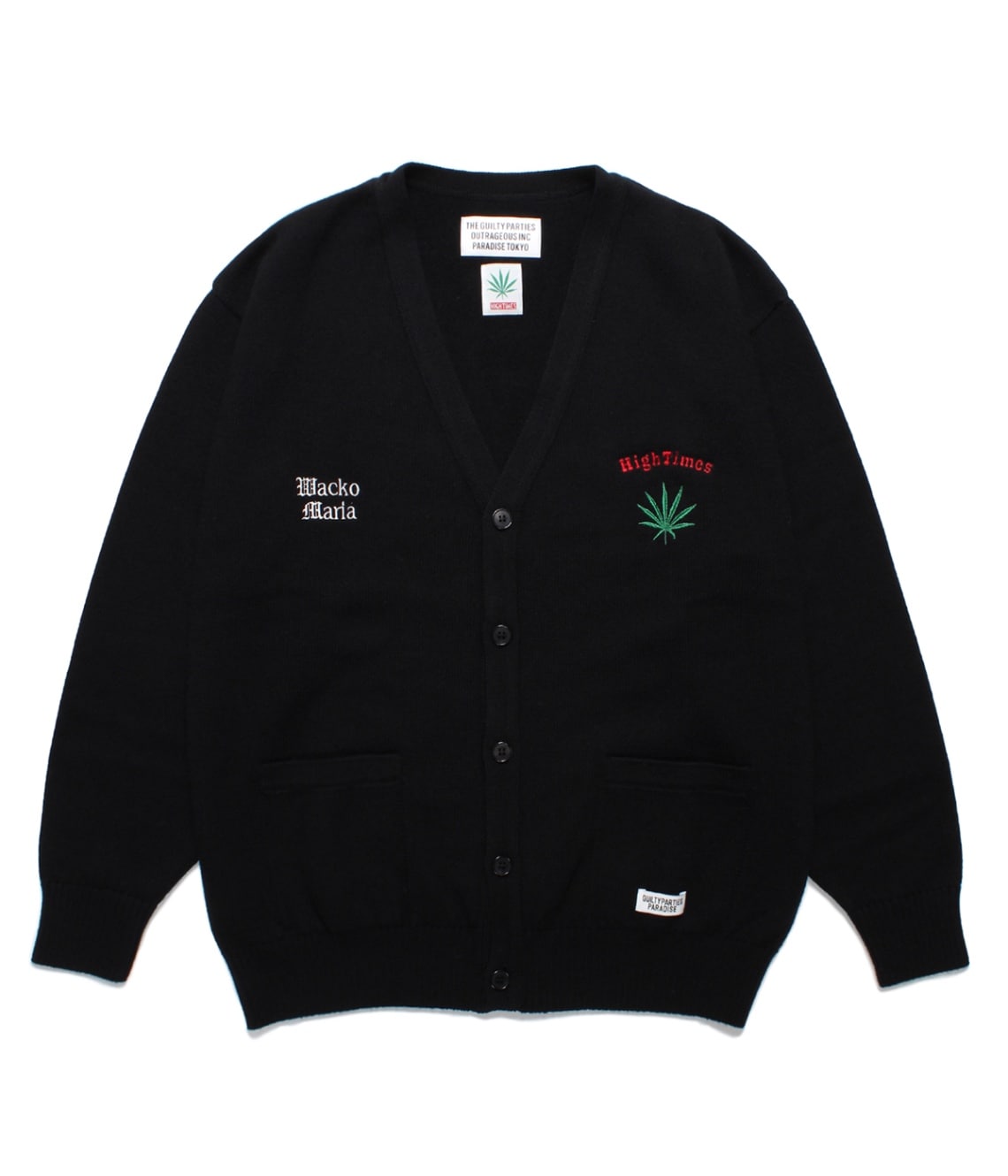 HIGH TIMES / CLASSIC KNIT CARDIGAN【BLACK】｜WACKO MARIA｜MELTING