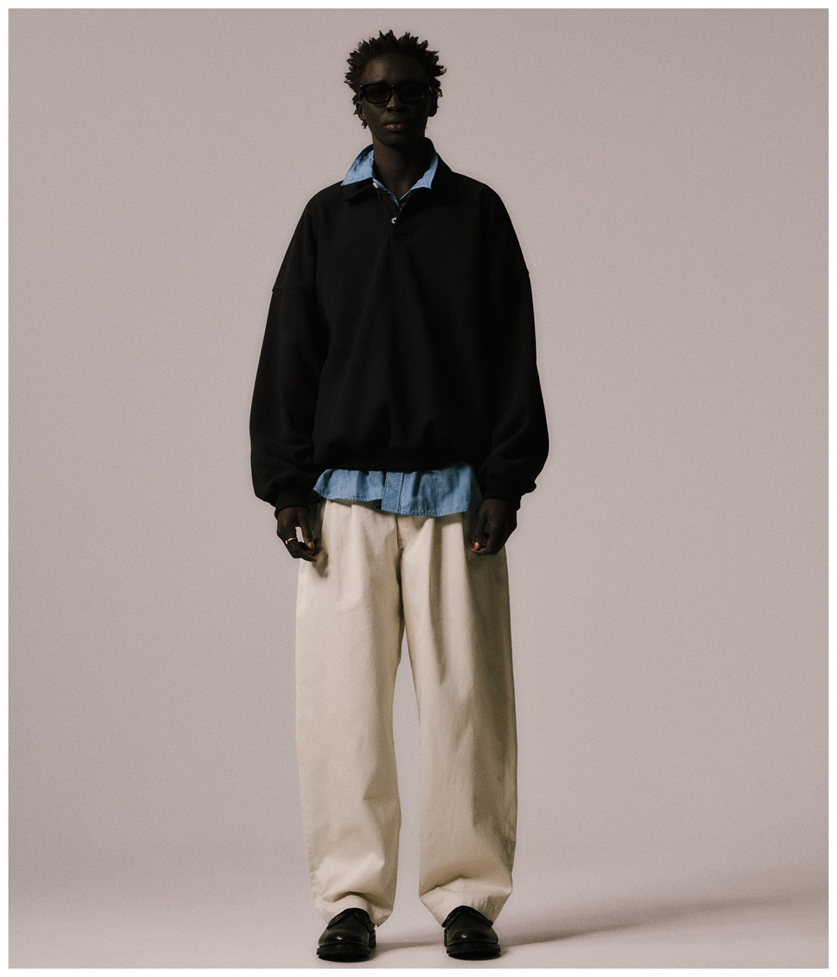 Fleece Sweat Polo Shirt【BLACK】｜COOTIE PRODUCTIONS®︎｜MELTING