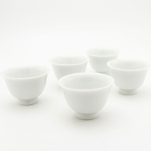 玉露用 茶碗50cc 5個セット 白磁 美濃焼の通販は【茶器のみのる園】