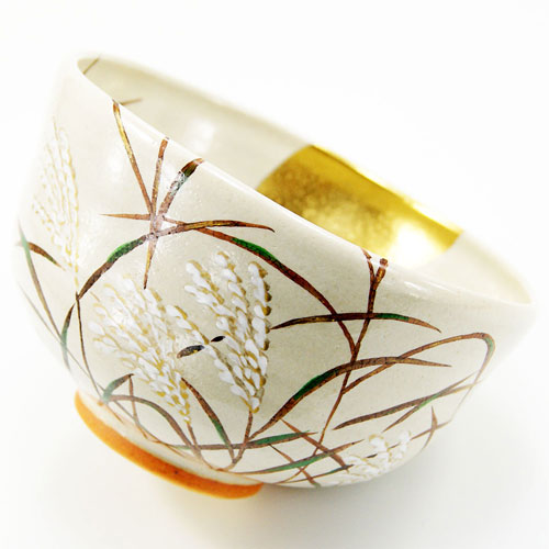 抹茶茶碗 武蔵野絵 中村良二作 秋物の通販は【茶道具のみのる園】