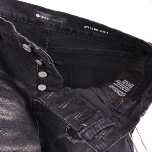 PURPLE BRAND ダメージデニム イン ブラック 8185｜MIRISE(ミライズ