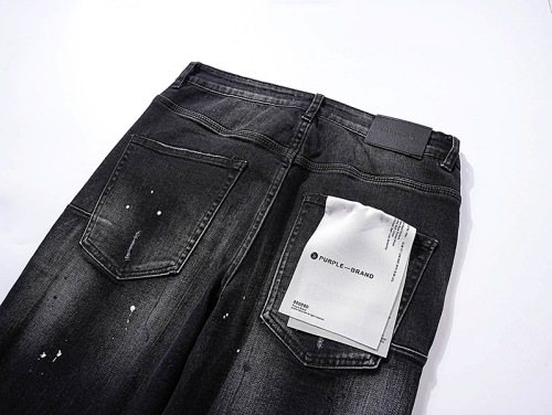 PURPLE BRAND ウォッシュド ペイント ダメージデニム イン ブラック