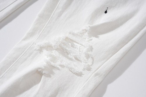 PURPLE BRAND ウォッシュド ペイント ダメージデニム イン ホワイト