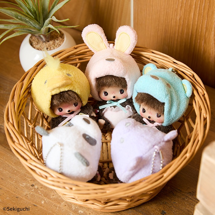 あにまるベビチッチ SS顔でかキーチェーン くま|【ぬいぐるみの