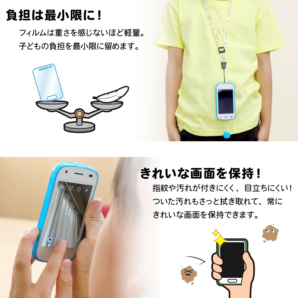 docomo キッズケータイ KY-41C 用】 液晶保護フィルム 光沢フィルム