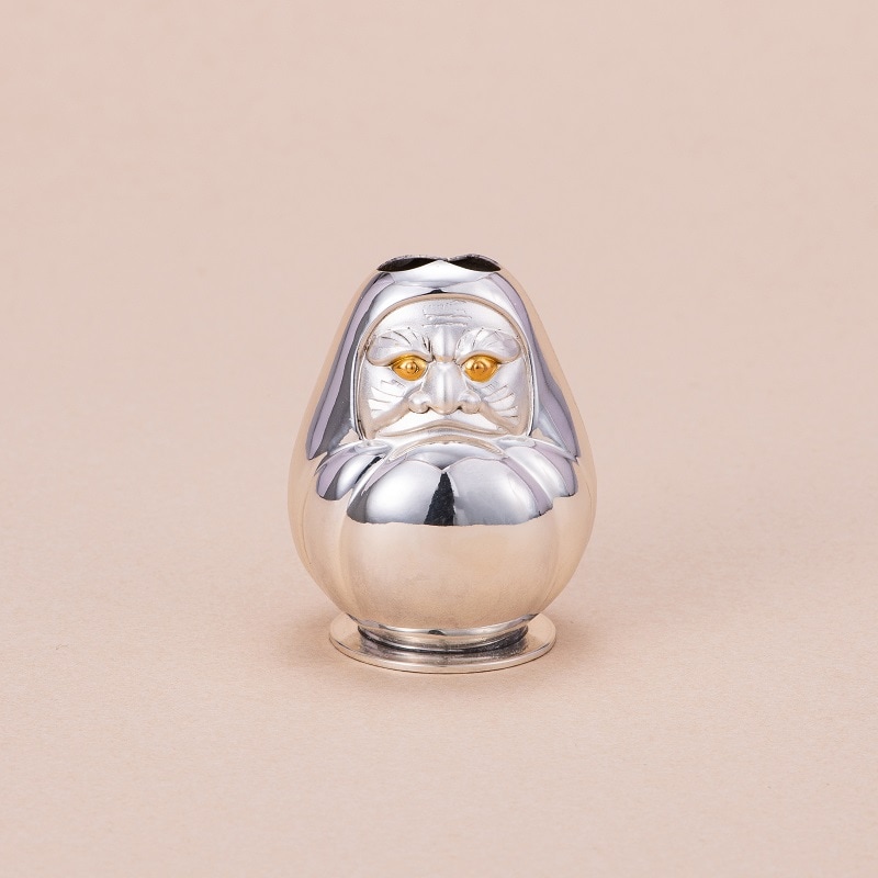 純銀製 楊枝入れ 豆だるま（銀色）銀製爪楊枝付き | 銀製品,食器