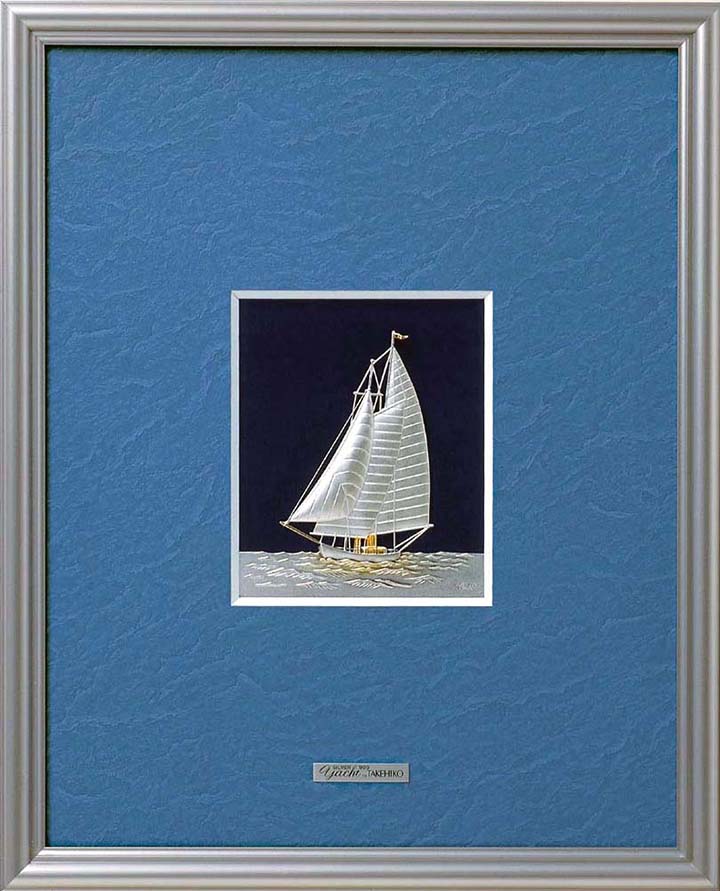 武比古 純銀 額 ヨット 4号 | 銀製品,純銀製レリーフ額,ヨット | 森