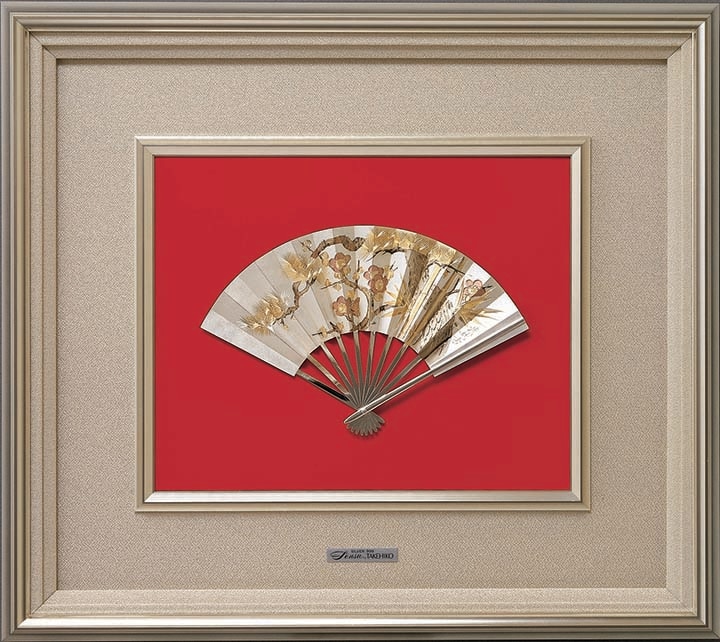 武比古 純銀 金属額 扇 松竹梅 8号 | 銀製品,武比古 | 森銀器製作所