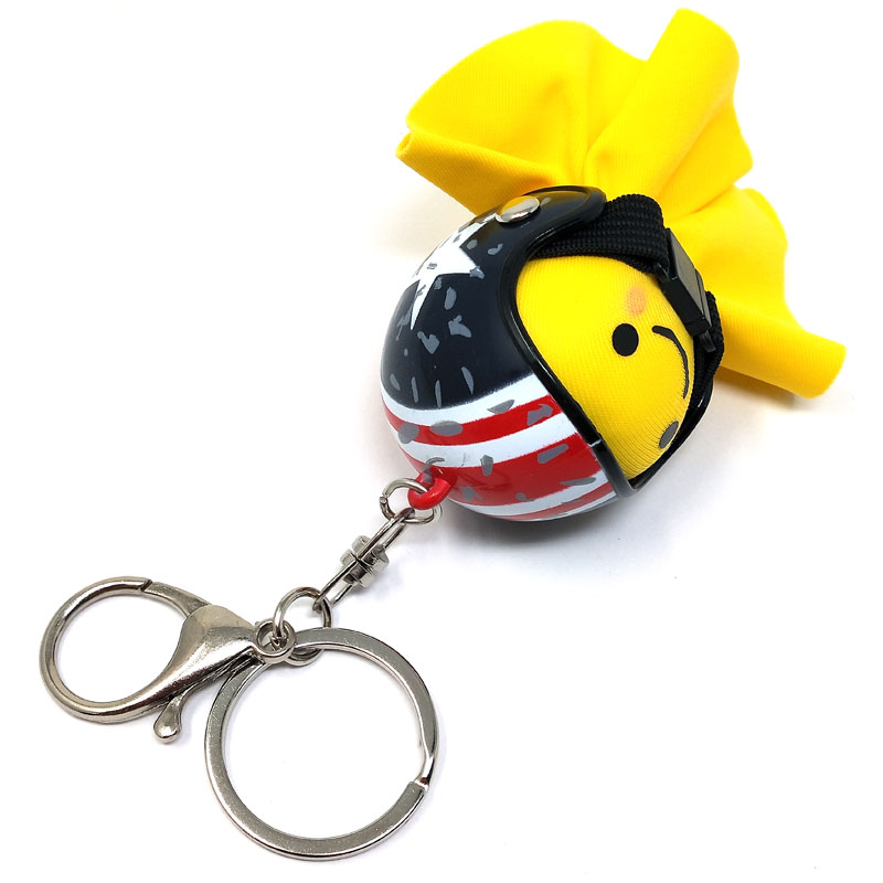 てるぼう＆ヘルメットキーホルダーセット『アメリカン』 雨 梅雨