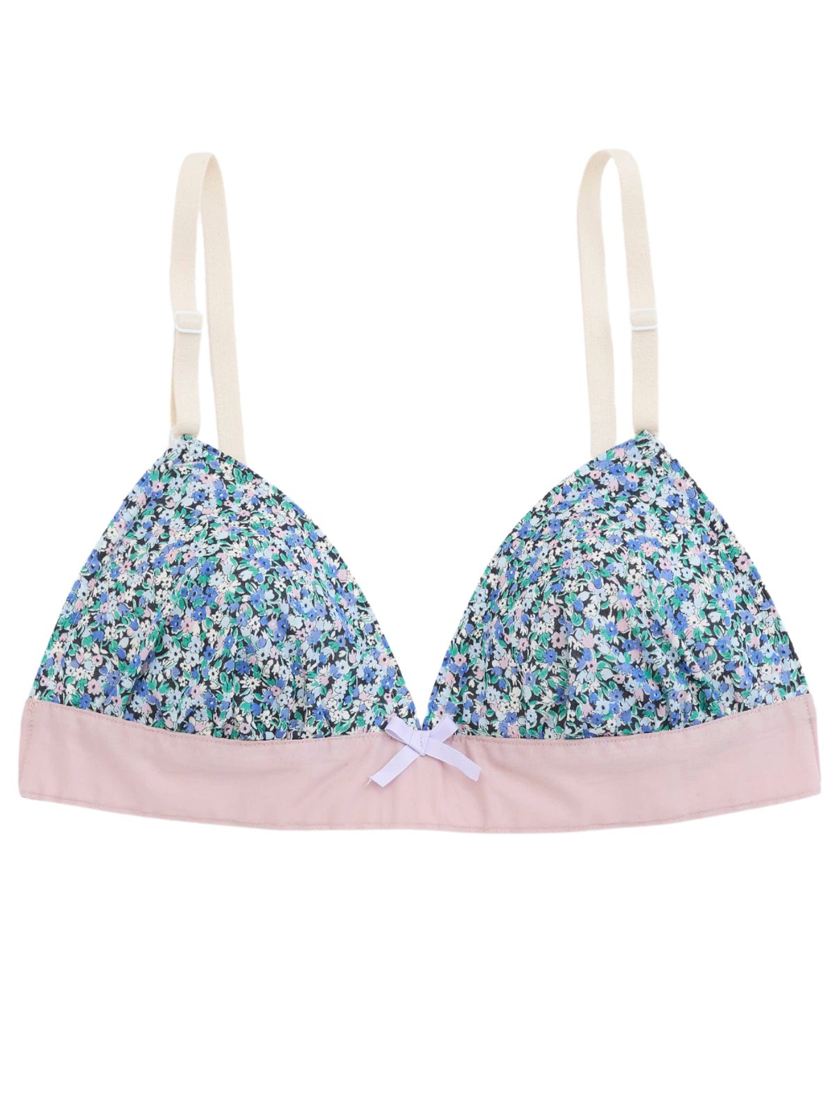 リバティポッピングフラワートライアングルブラ(M/ML/L