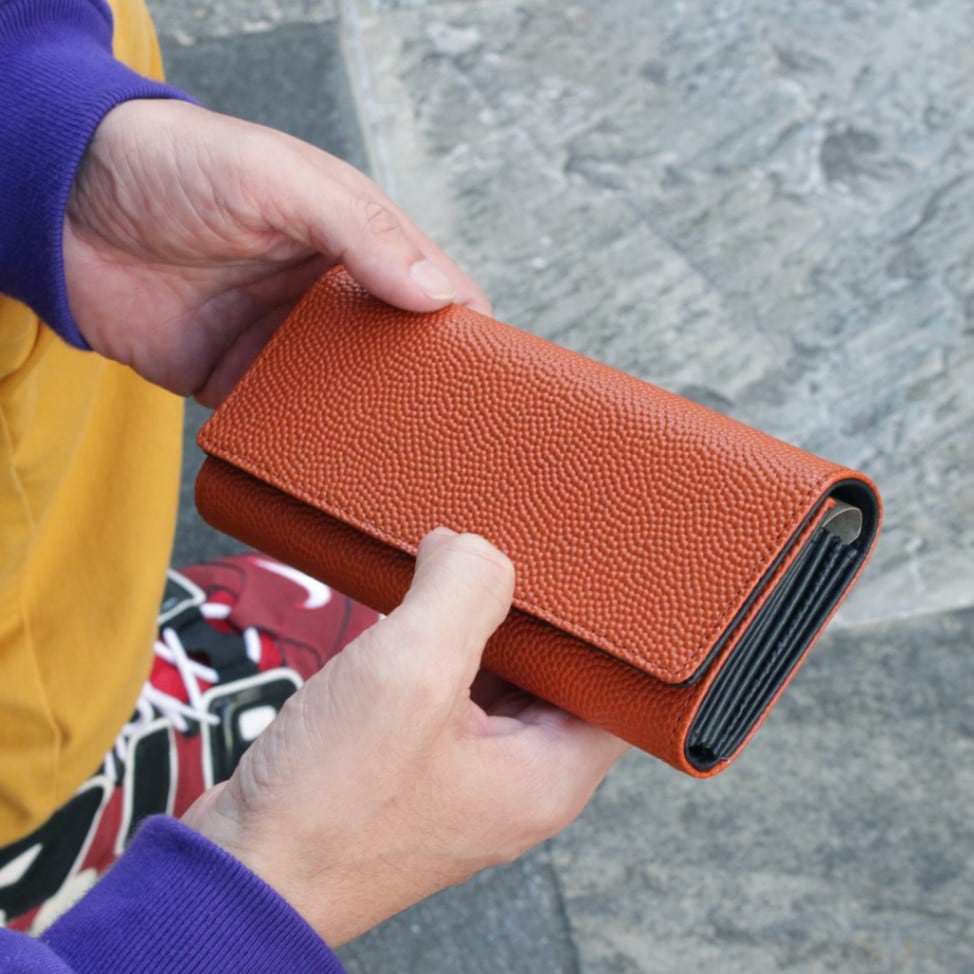 新作】常識を覆した長財布ver.basketball バスケ革 メンズ レディース