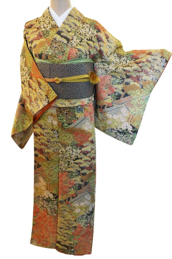 正絹小紋「鮫に四季花総柄」 | 種類から探す,小紋 | きものサロン