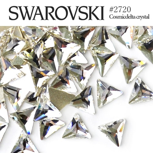 ネコポス 送料無料】#2720 トライアングル 大 (三角) [クリスタル] 3粒