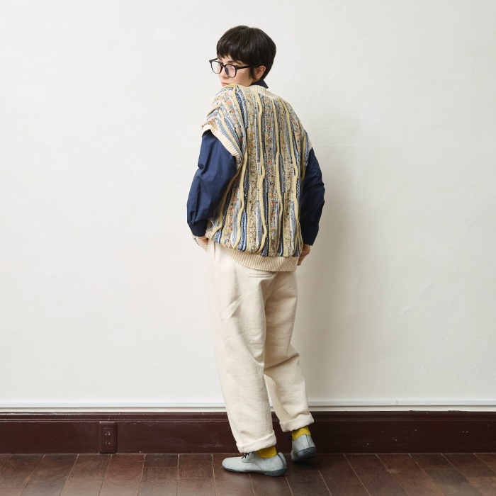 NARU(ナル) マーブルウェーブVネックニットベスト 657601 | NEW / RE