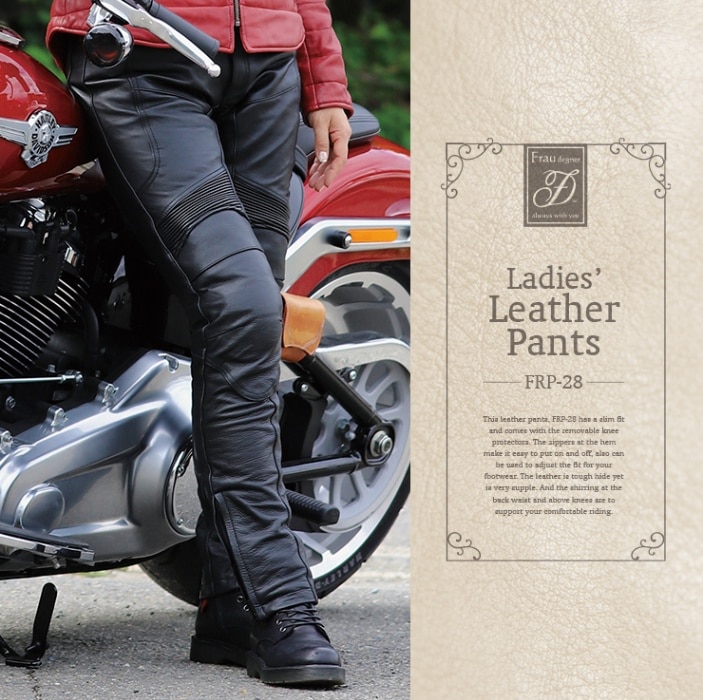 バイク レディースレザースキニーパンツ[FRP-28] ウェア,レディース