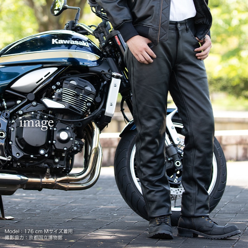 バイク メンズ プロテクター付き レザーパンツ[DP-40] ウェア,メンズ