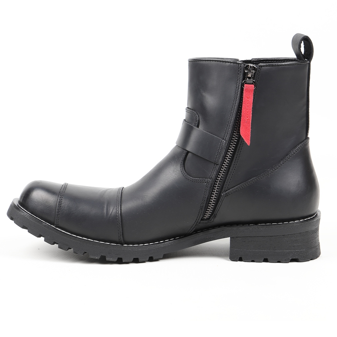 バイク シフトガード付レザーZIPエンジニアブーツ[HS-B9] ブーツ,本革