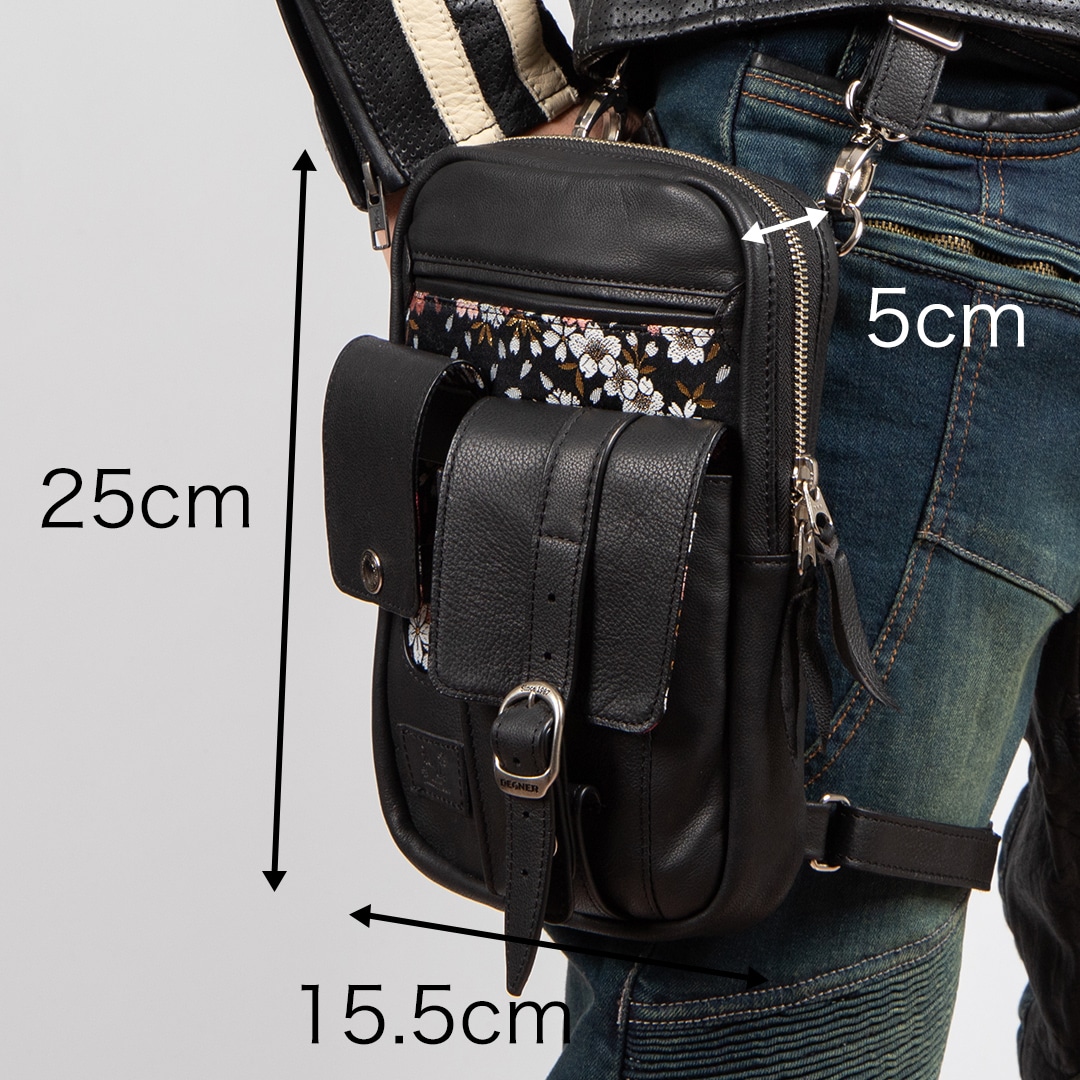 バイク 花山レザーホルスターバッグ[W-121K] 花山,カジュアルバッグ