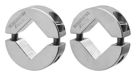 セパレートカラー 角シャフト用 《ｽﾃﾝﾚｽ(303､304､XM7等)/生地(または