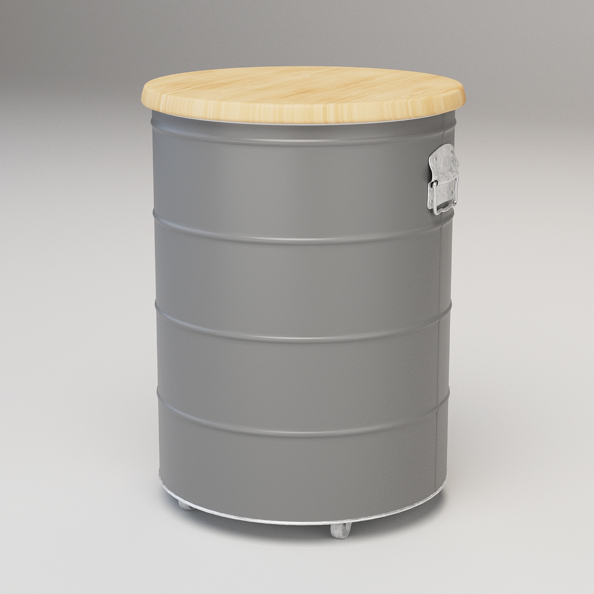 OBAKETSU】ひのきフタのライスストッカー・30kg（キャスター付き