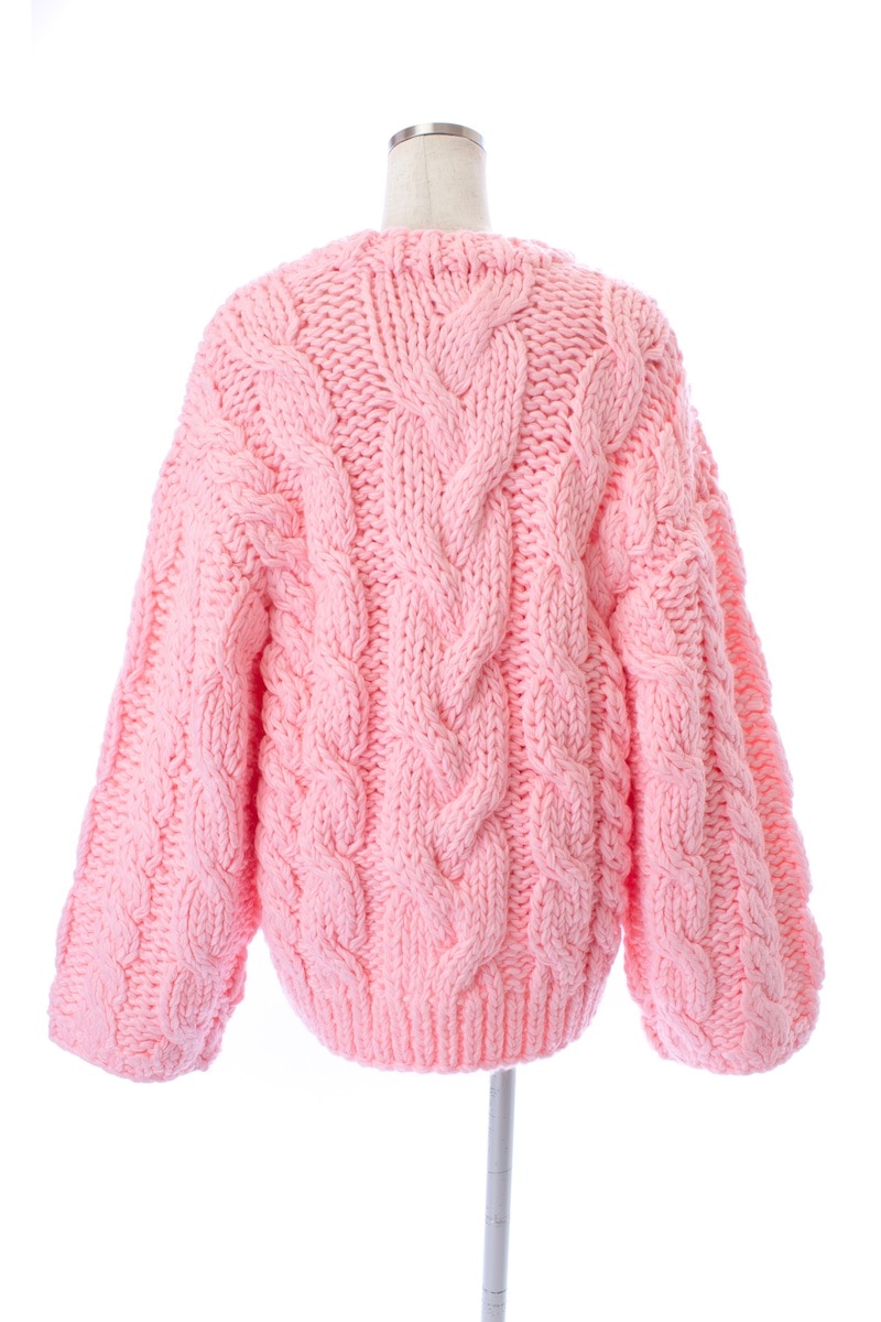 手編みボリュームピンクニット | TOPS | OBLI