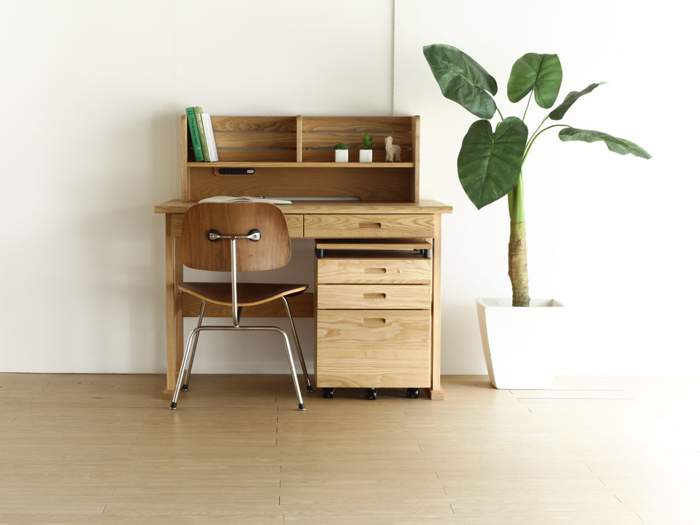 ファイン110 デスクセット 学習机 ブラックアッシュ材 | 店舗,有限会社