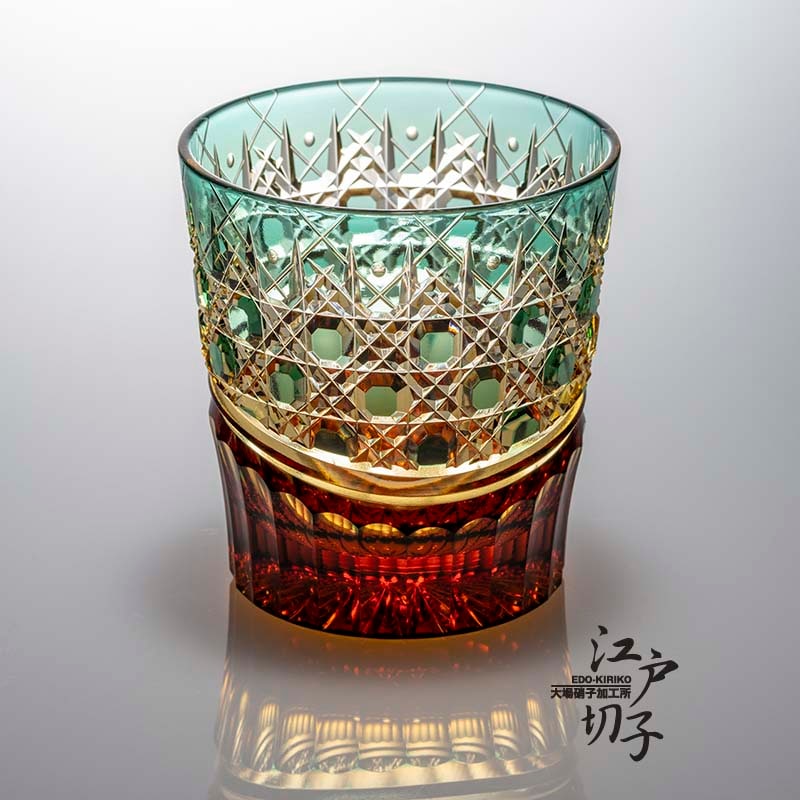 江戸切子 ペアグラス｜江戸切子 ロックグラス｜江戸切子通販｜八角籠目