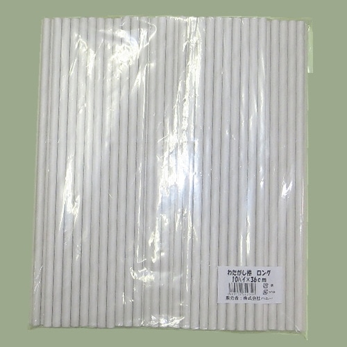 アートわたあめ用 ロング白紙筒棒(36cm) 100本 綿菓子 | わたあめ（綿
