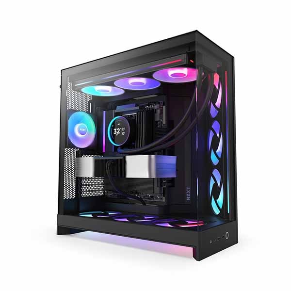 NZXT H9 Flow RGB (2025) - Black 大型デュアルチャンバー構造採用