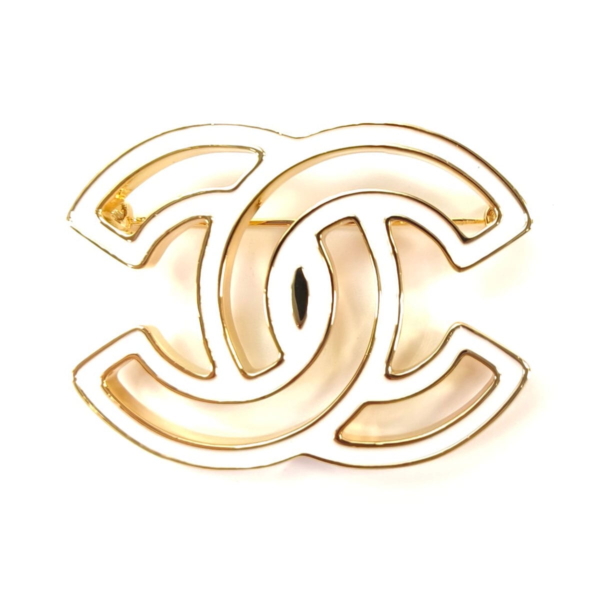 CHANEL シャネル ココマーク ブローチ ホワイト 管理番号：10616