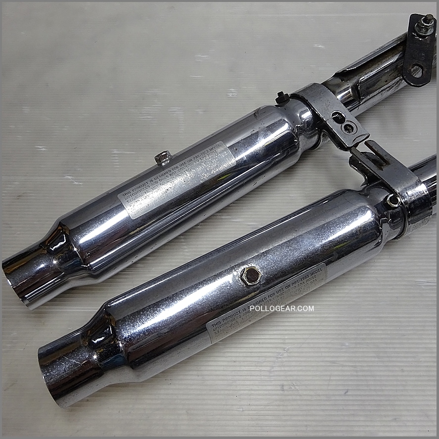 ハーレー　ショベルヘッド マフラー 70-84 ショベルヘッド<BR>パウコ製 アップスイープ マフラー ショー