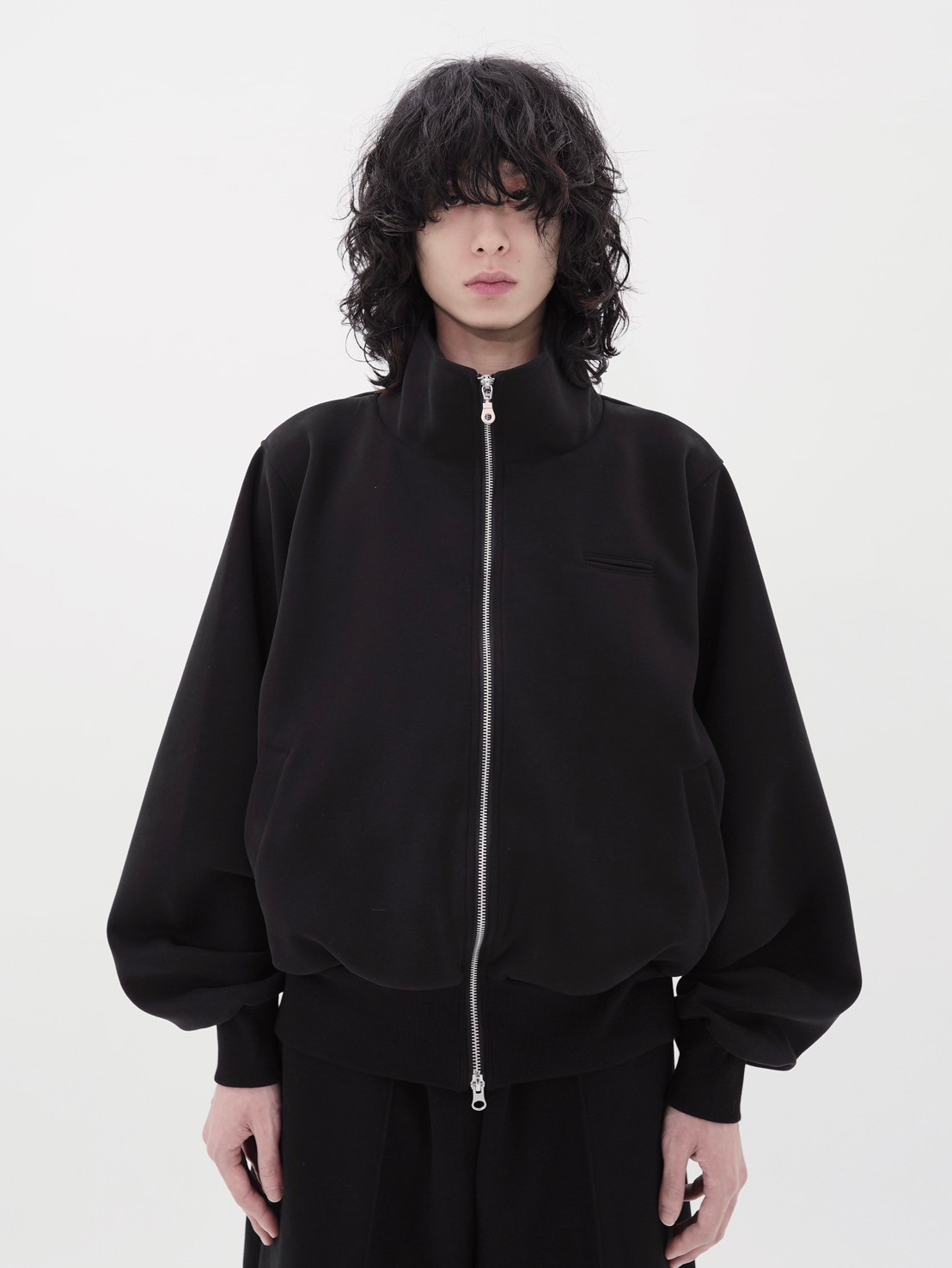 CS】Bonding high-neck zip jacket (black) | OUR BRAND,Chikashitsu +