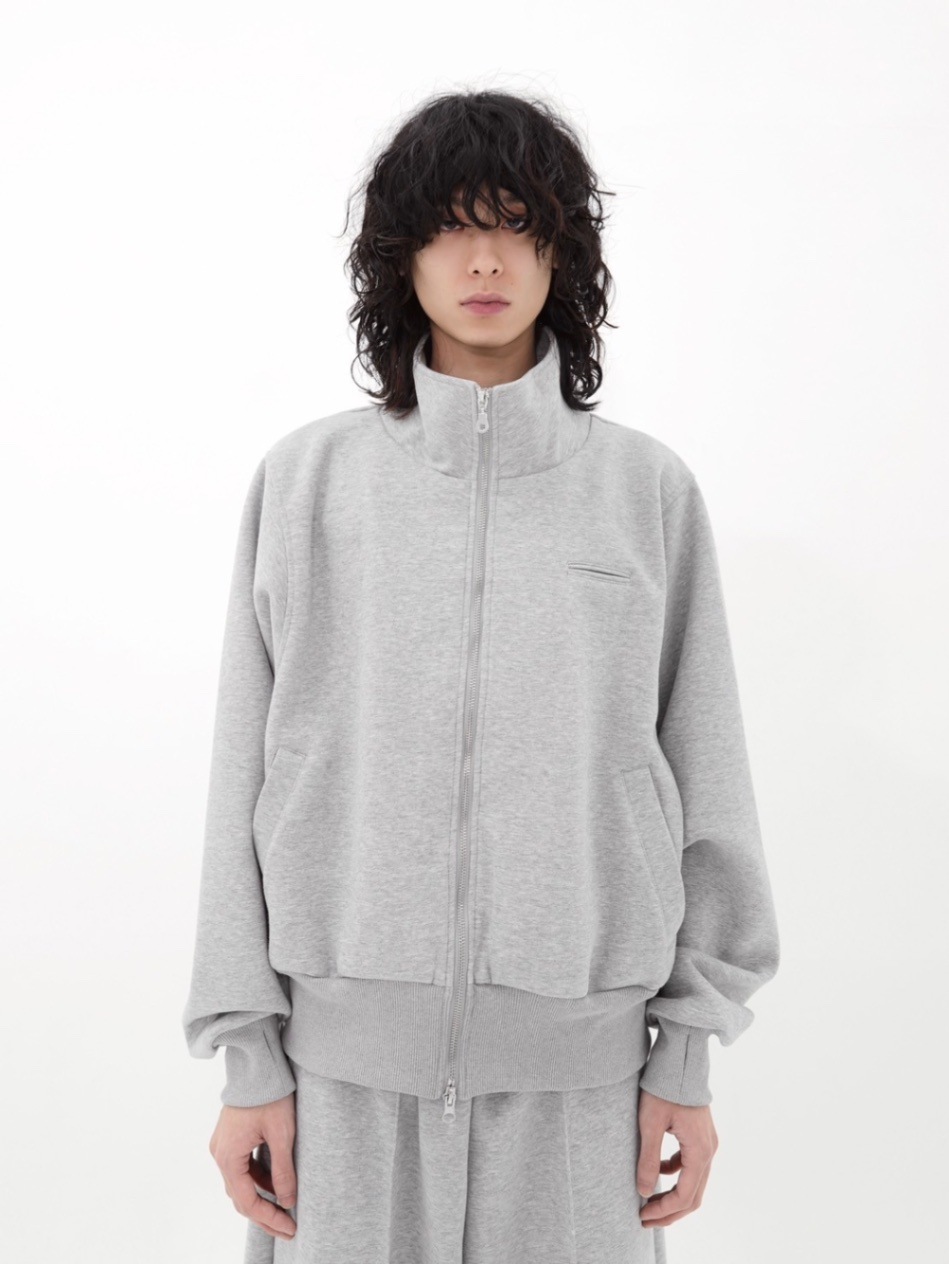 CS】Bonding high-neck zip jacket (gray) | OUR BRAND,Chikashitsu +