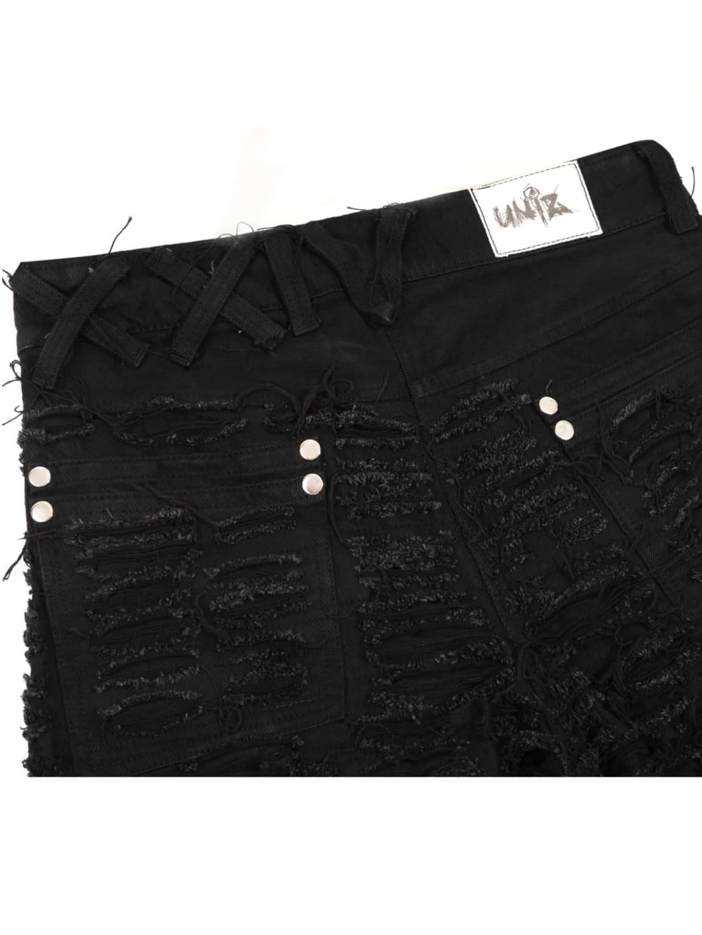 UNIZ】White Eyes Pants / 【ユニズ】ホワイトアイズダメージワイド